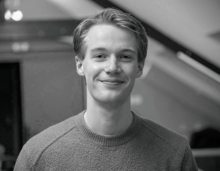 Black and white picture of me.