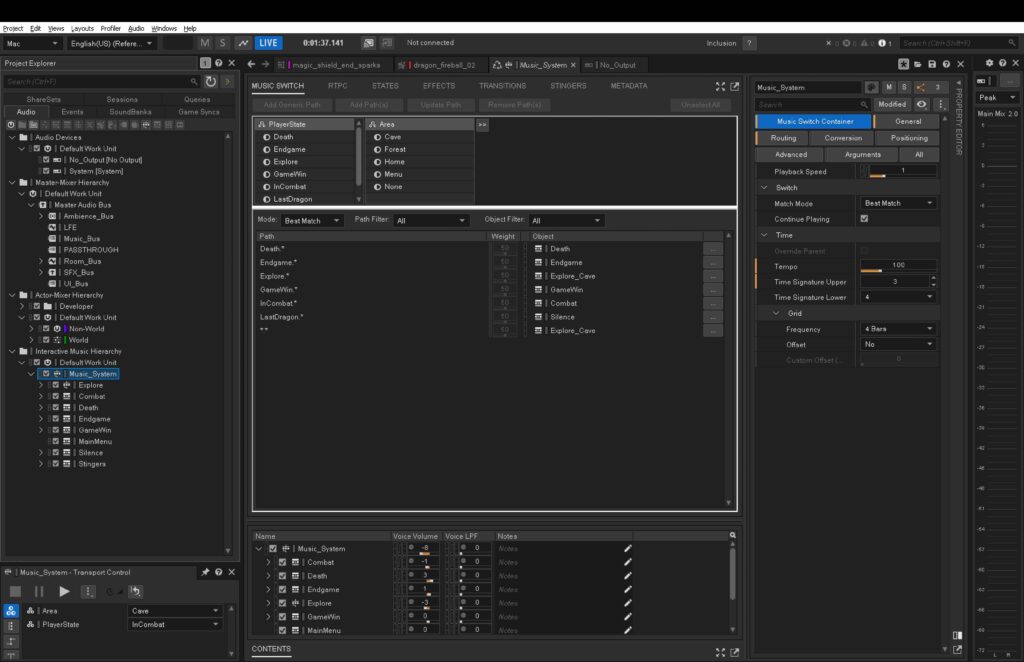 A look into the music system in the game.